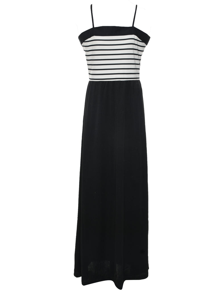 1970s Striped Maxi Dress - M
