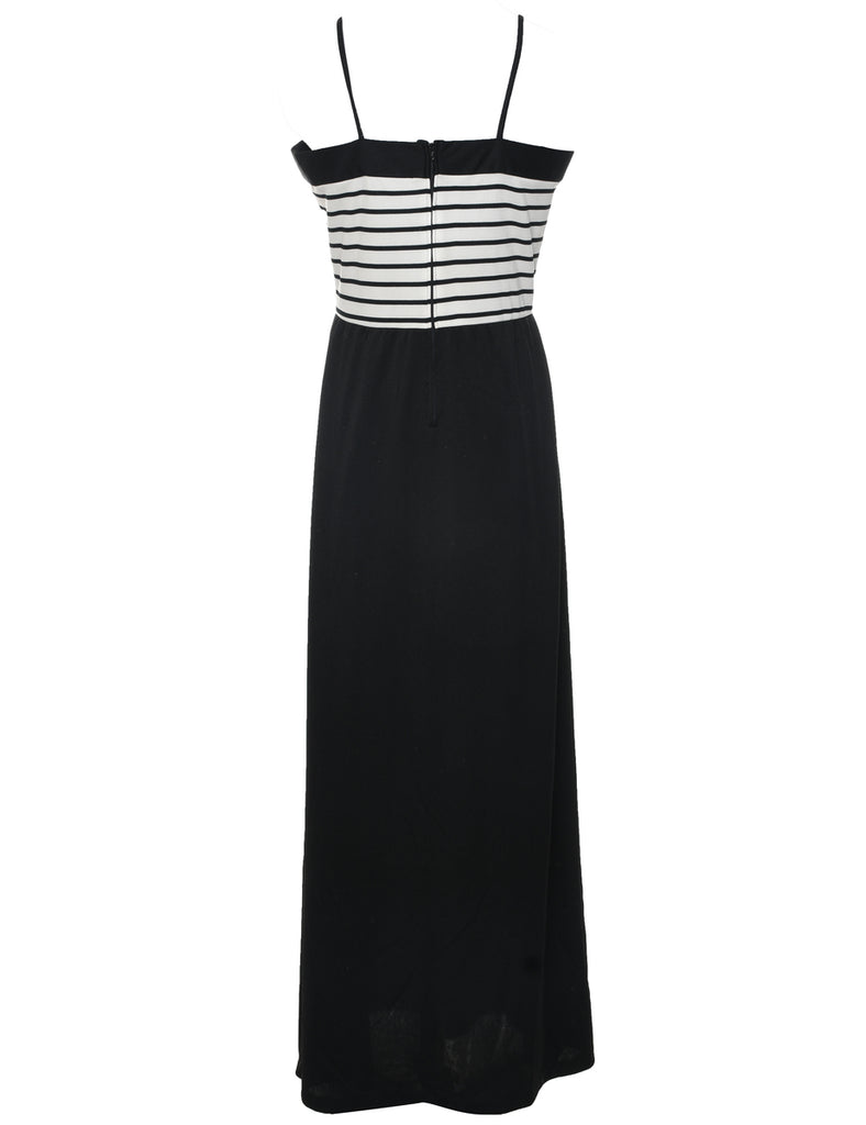 1970s Striped Maxi Dress - M