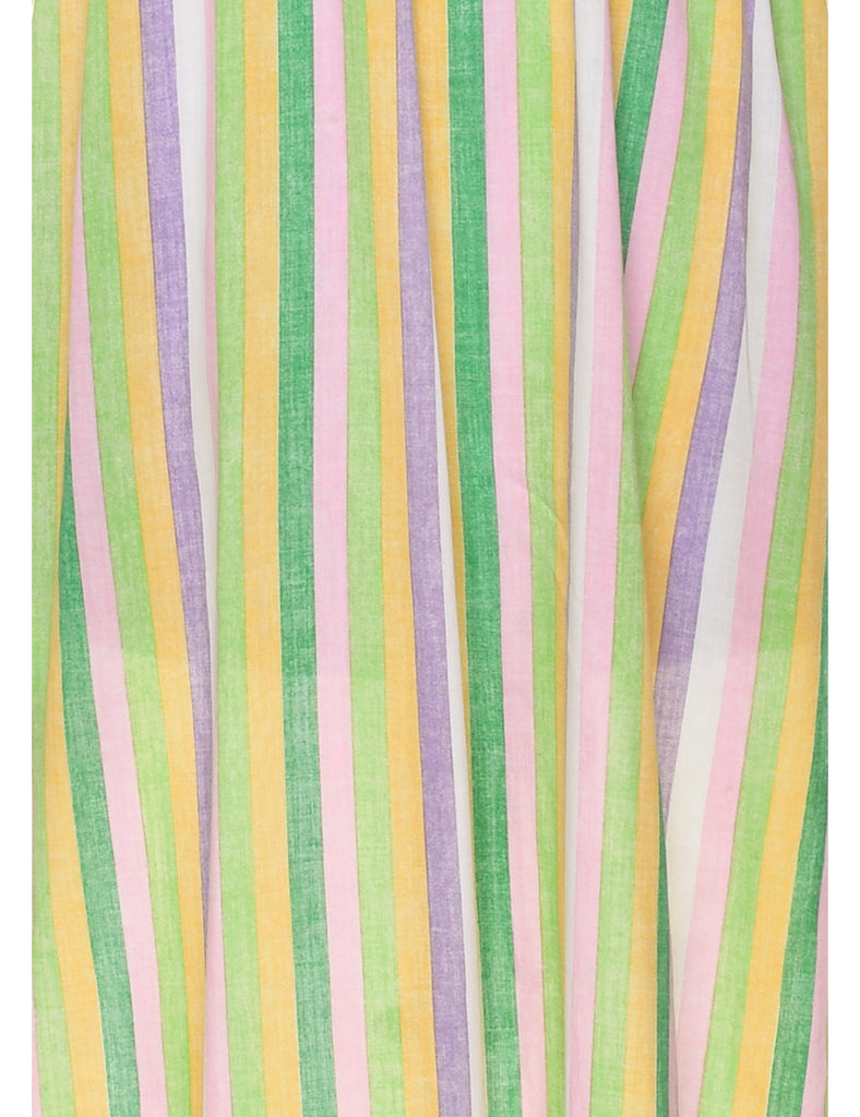 1970s Striped Maxi Dress - S