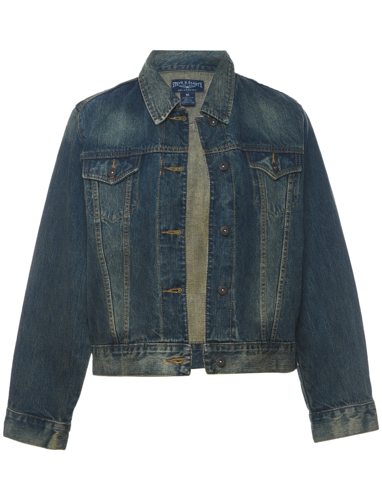 1990s Stone Wash Denim Jacket - M