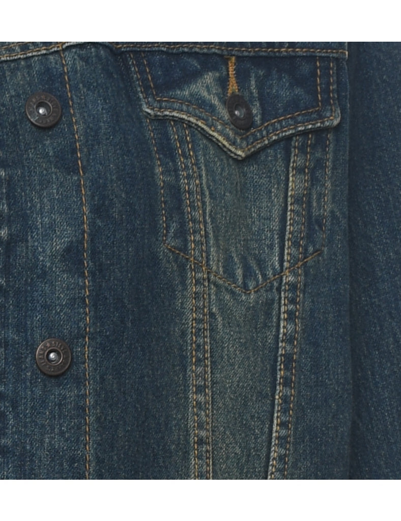 1990s Stone Wash Denim Jacket - M