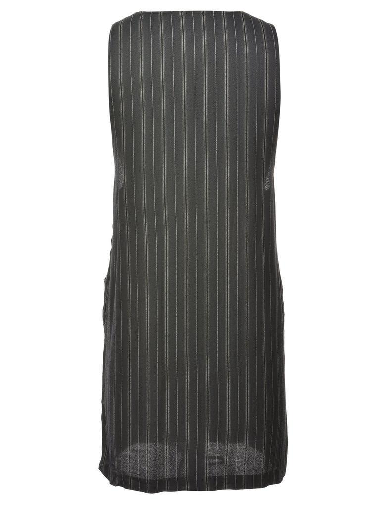 2000s Pinstriped Pinafore Dress - S