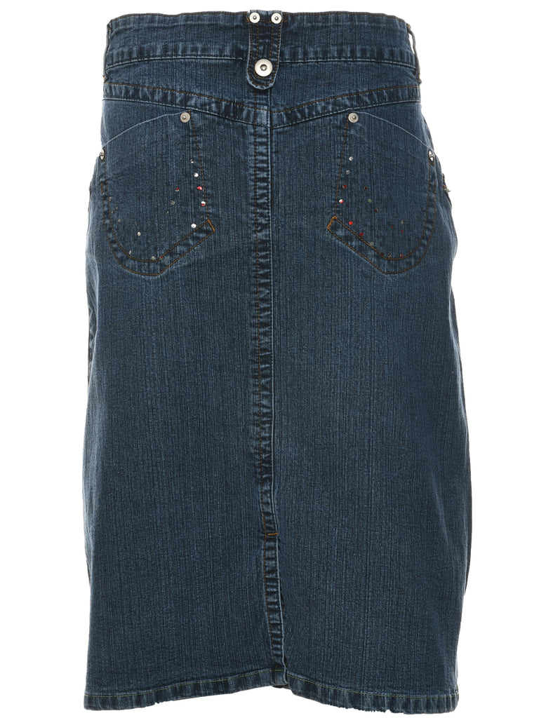 A-Line Denim Skirt - L