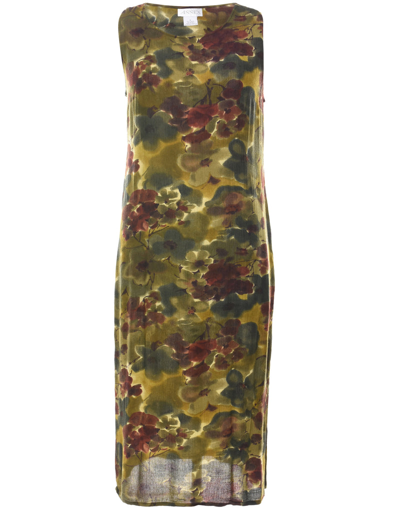 Abstract Pattern Dress - L