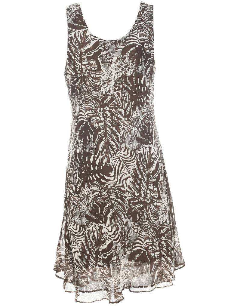Abstract Pattern Dress - L