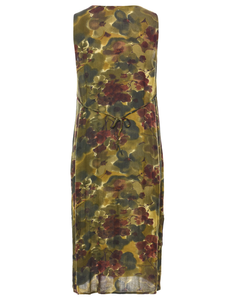 Abstract Pattern Dress - L