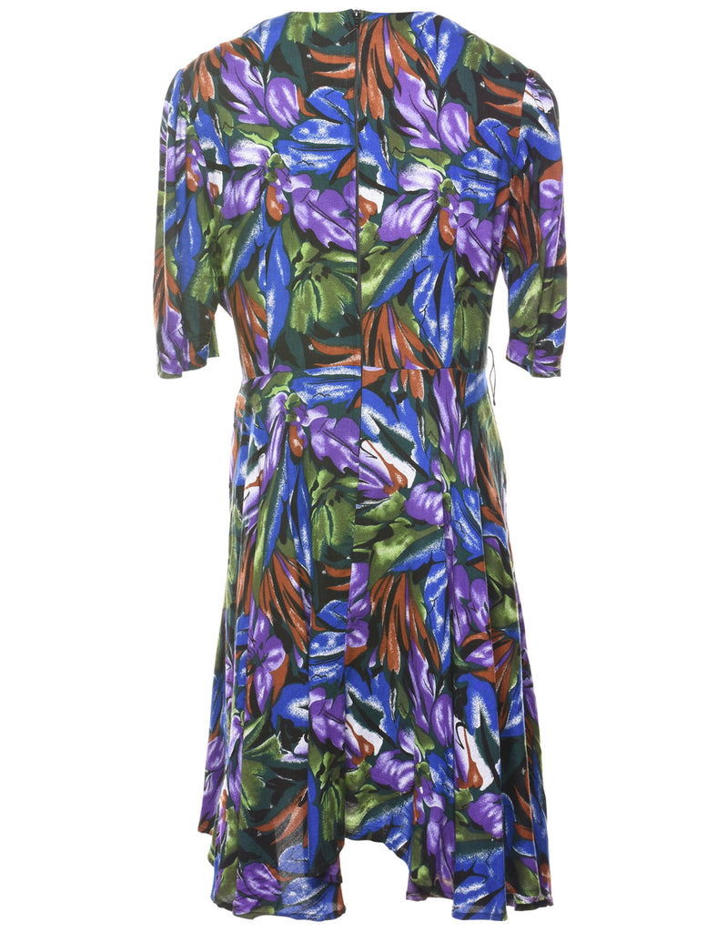 Abstract Pattern Dress - L
