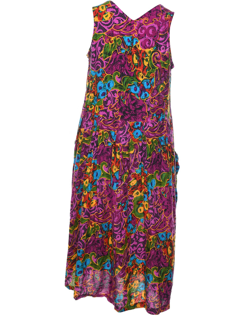 Abstract Pattern Dress - L