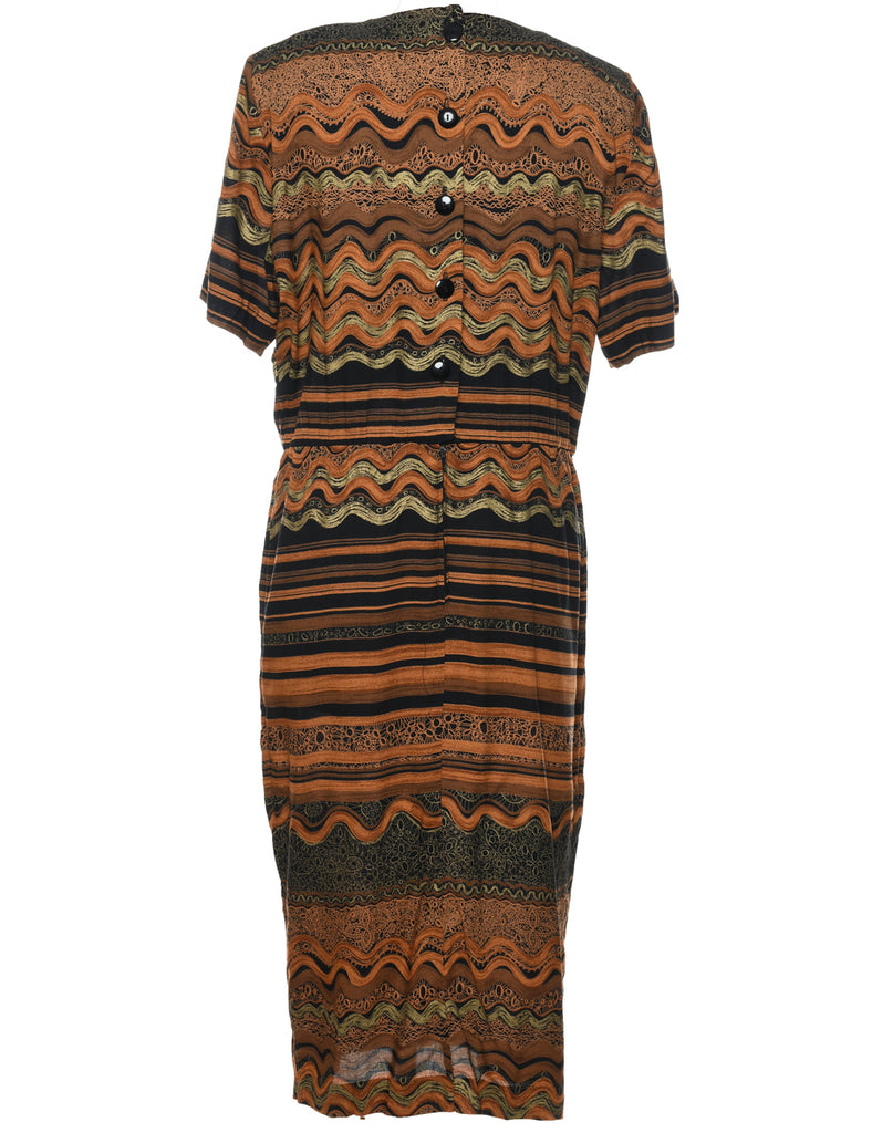 Abstract Pattern Dress - XL