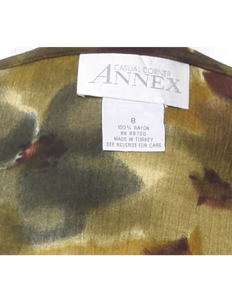 Abstract Pattern Dress - L