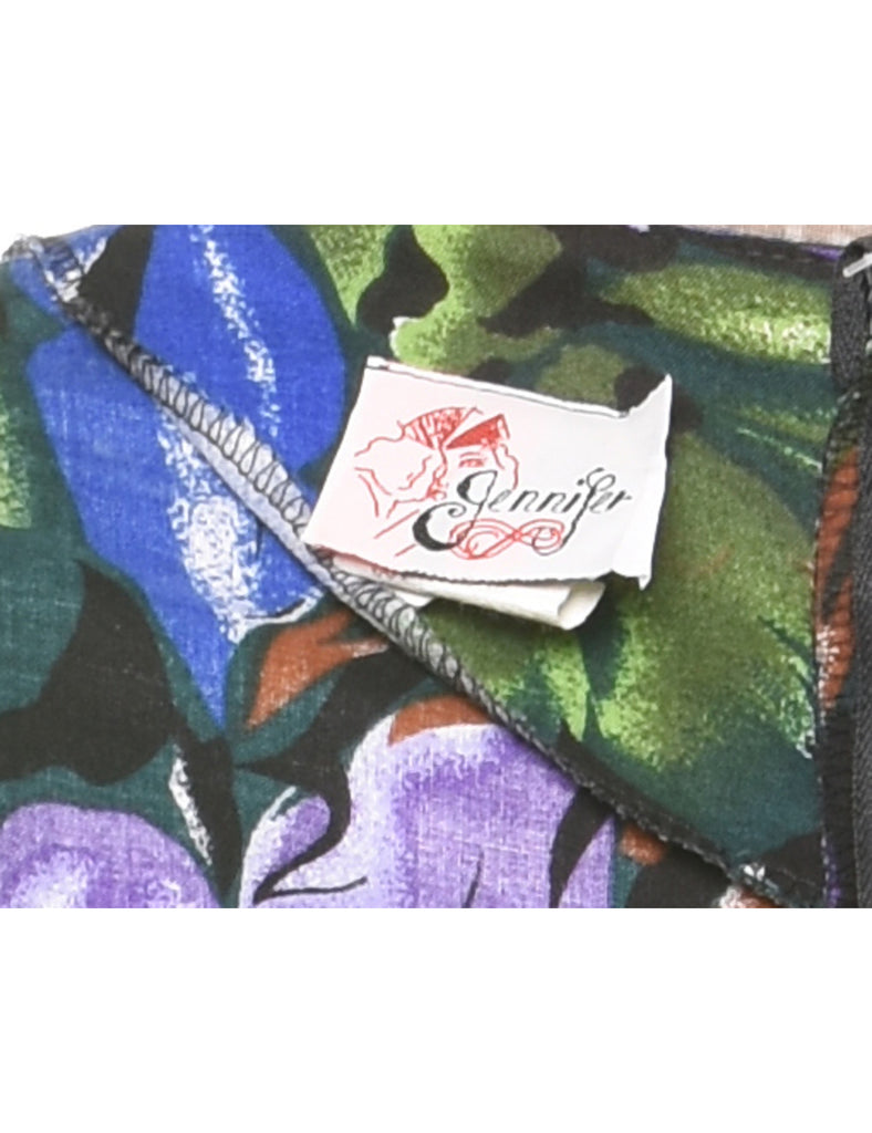 Abstract Pattern Dress - L