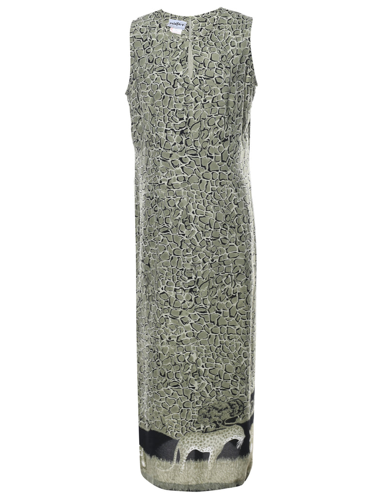 Abstract Pattern Maxi Dress - M