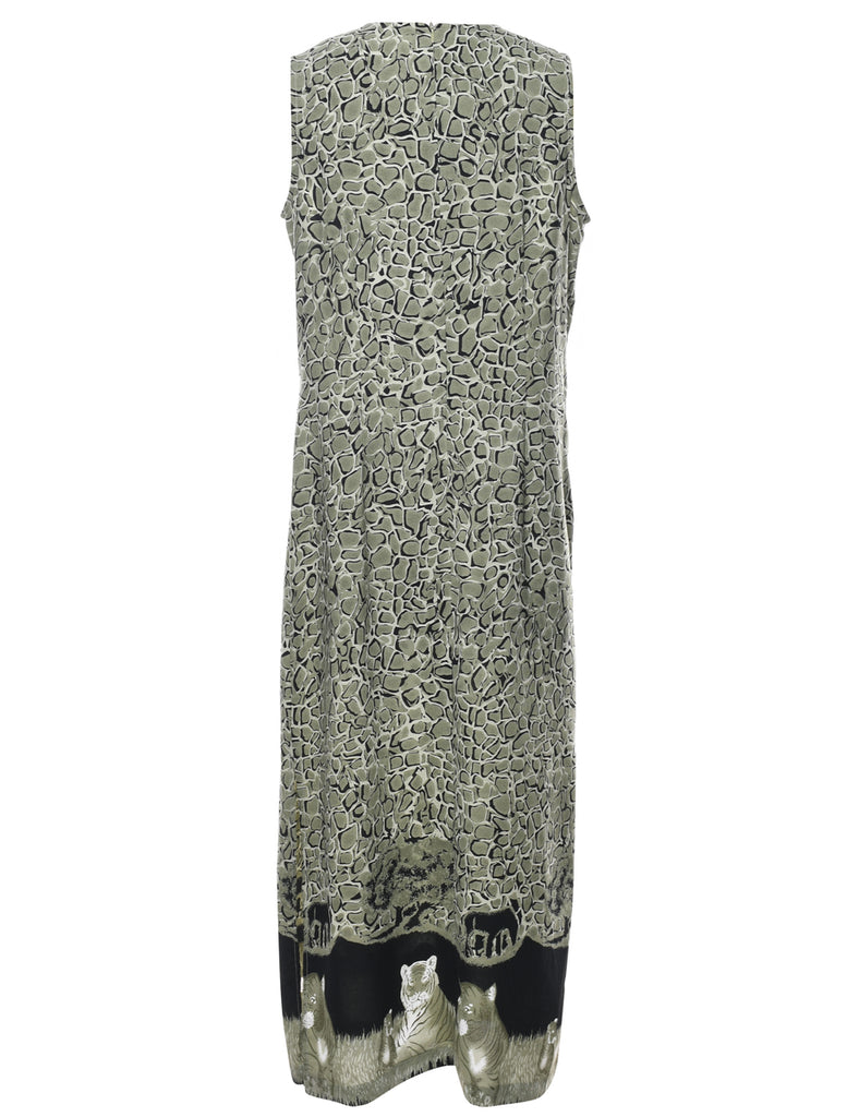 Abstract Pattern Maxi Dress - M