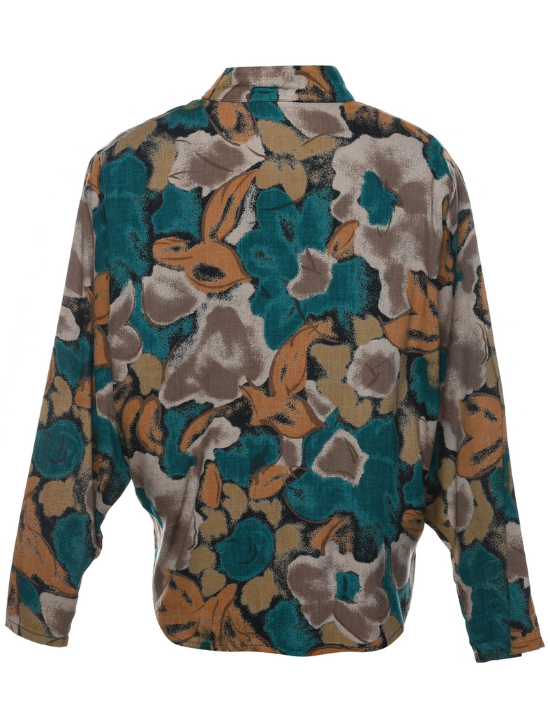 Abstract Print Blouse - L