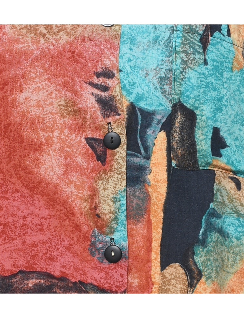 Abstract Print Blouse - L