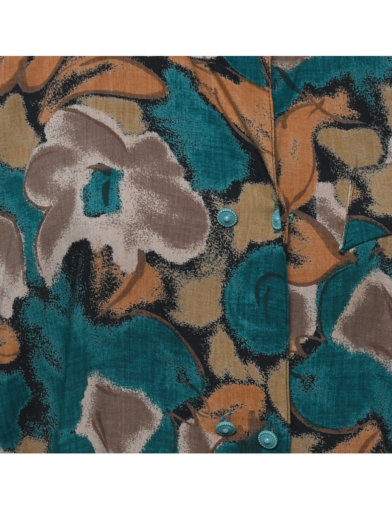 Abstract Print Blouse - L