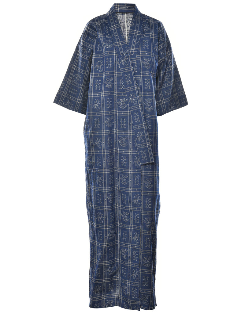 Abstract Print Full Length Kimono - XL