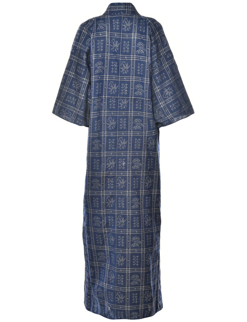 Abstract Print Full Length Kimono - XL