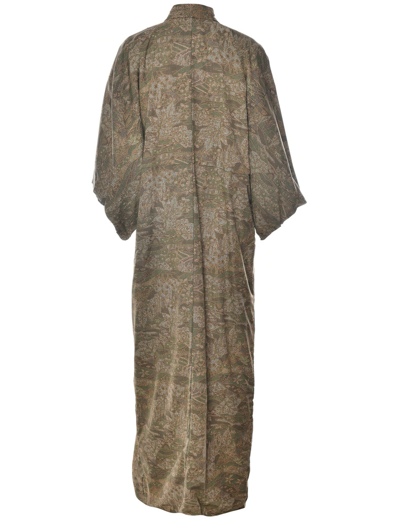 Abstract Print Full Length Kimono - XL