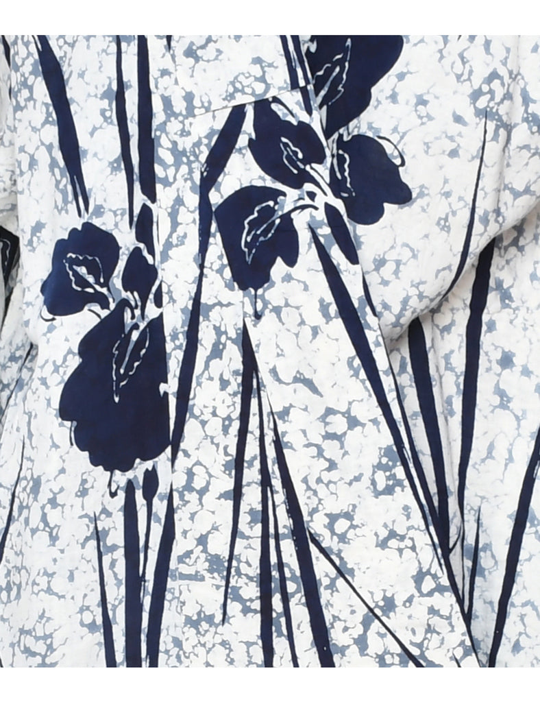 Abstract Print Full Length Kimono - XL