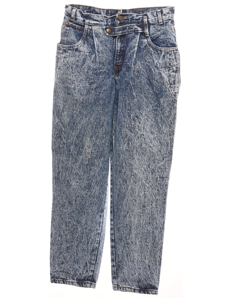 Acid Wash 1980s Tapered Jeans - W28 L27