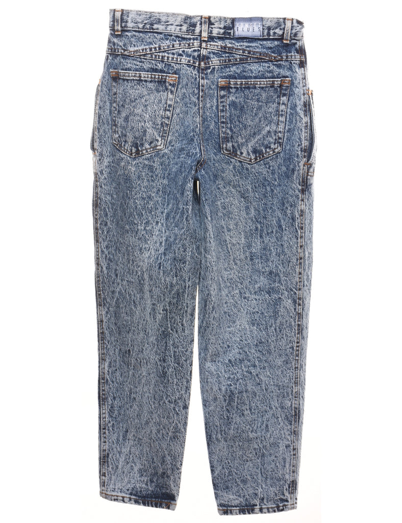 Acid Wash 1980s Tapered Jeans - W28 L27