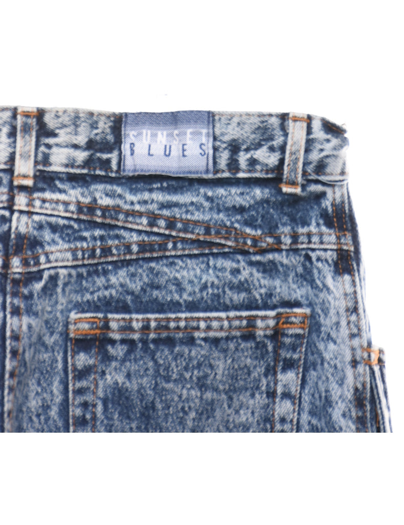 Acid Wash 1980s Tapered Jeans - W28 L27