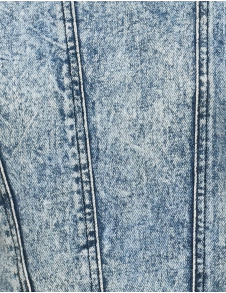 Acid Wash Denim Dress - M