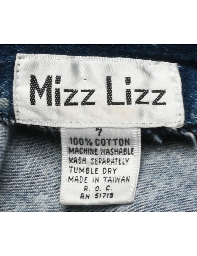 Acid Wash Denim Dress - M