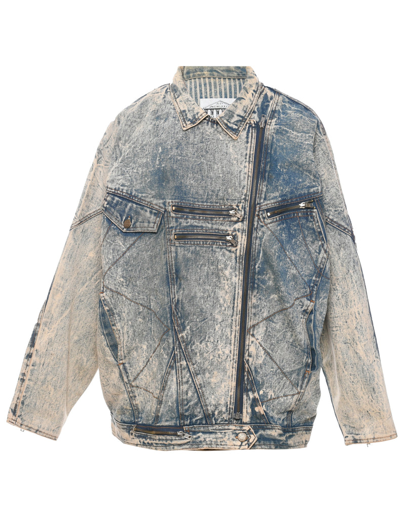 Acid Wash Denim Jacket - M