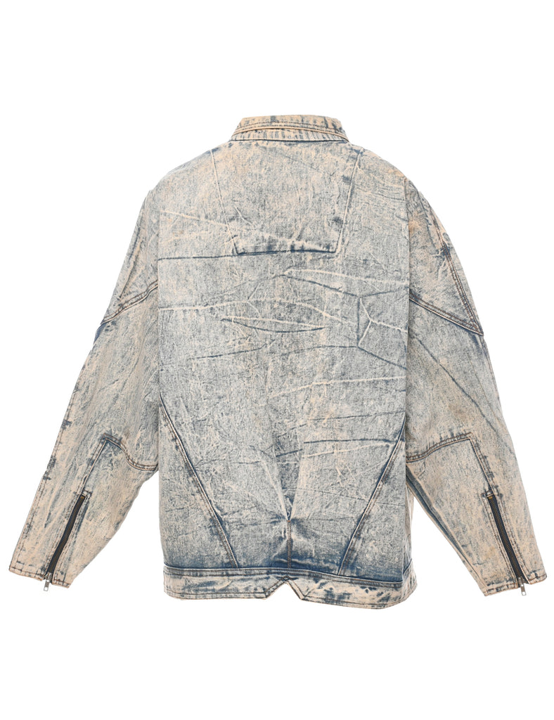 Acid Wash Denim Jacket - M