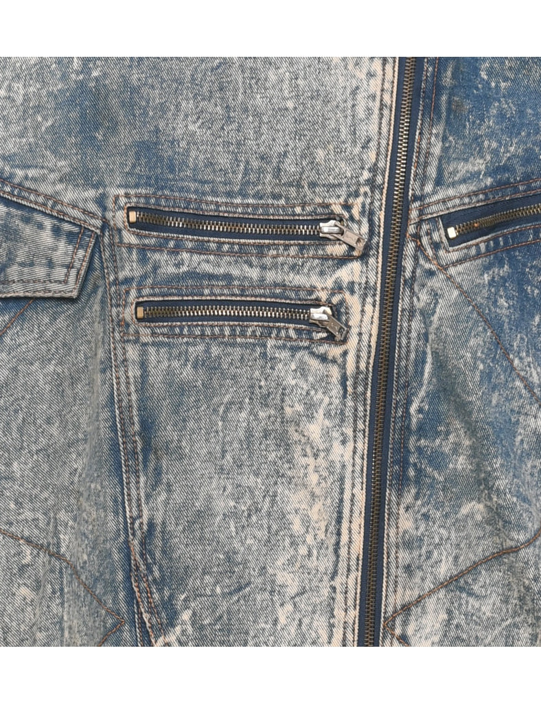 Acid Wash Denim Jacket - M
