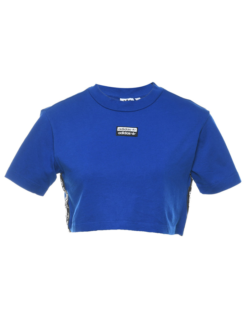 Adidas Cropped Blue T-shirt - XS