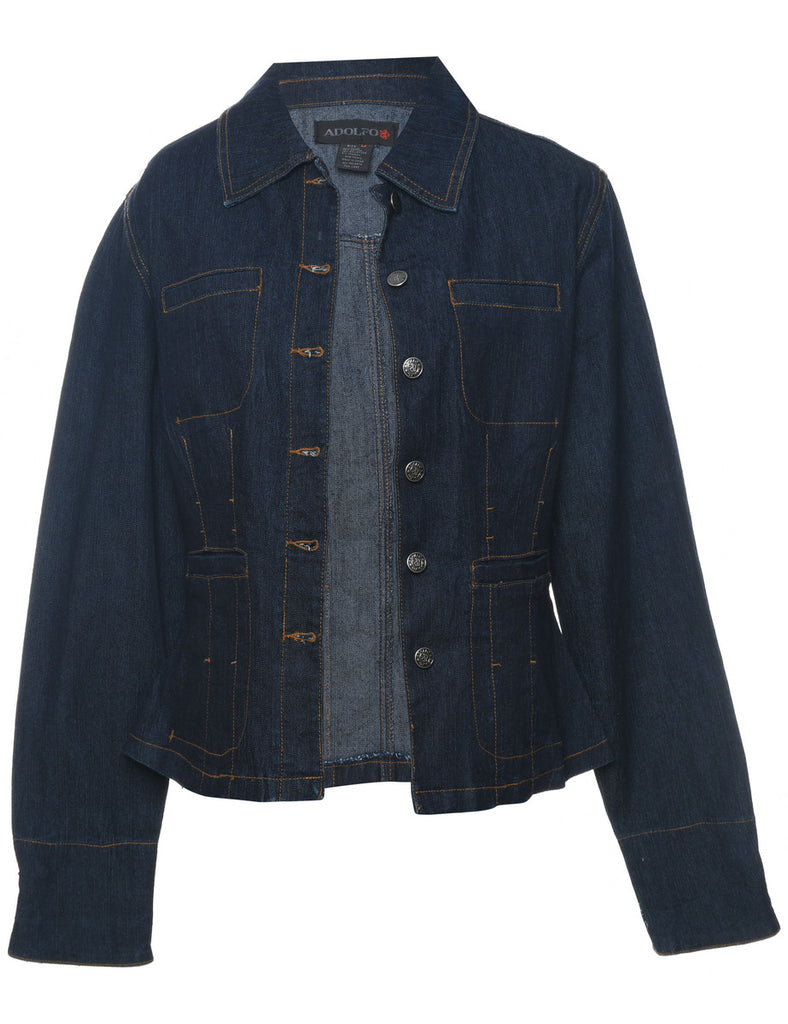 Adolfo Tailored Indigo Denim Jacket - M