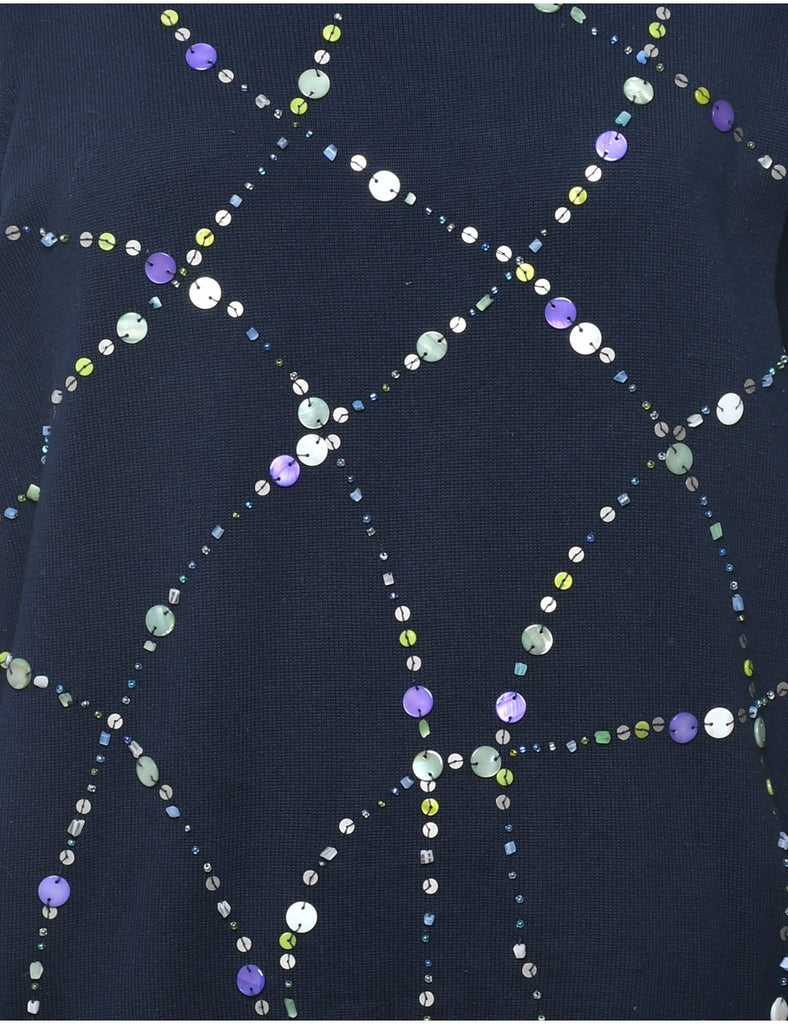 Alfred Dunner Beaded Jumper - M