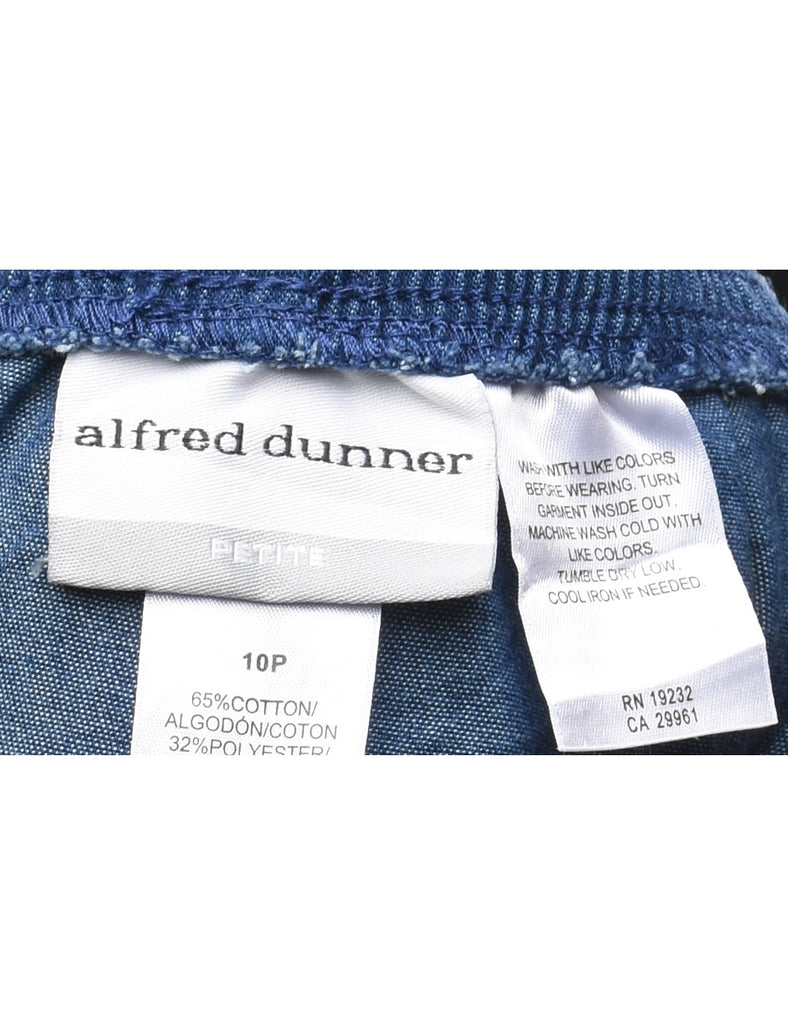 Alfred Dunner Casual Medium Wash Denim Trousers - W30 L27