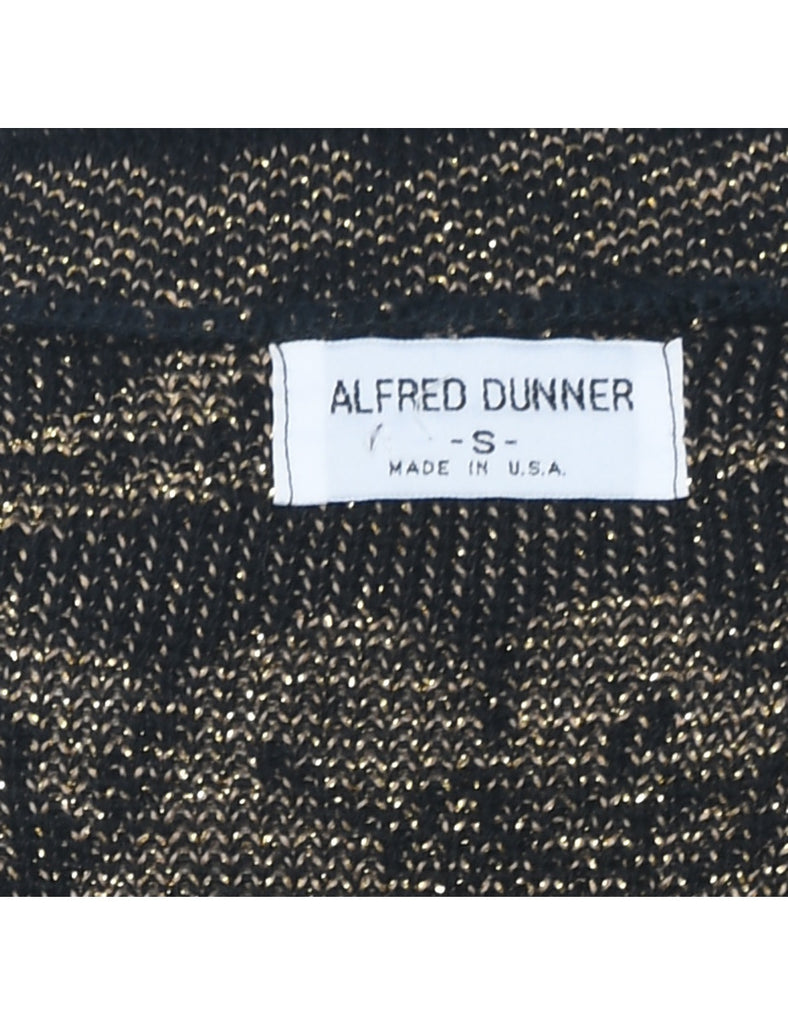 Alfred Dunner Lurex Thread Pattern Floral Jumper - S