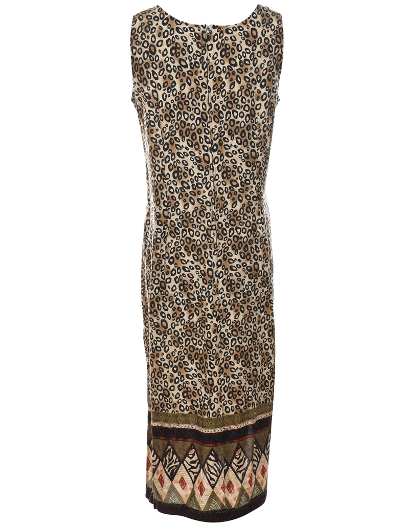 Animal Print Dress - L