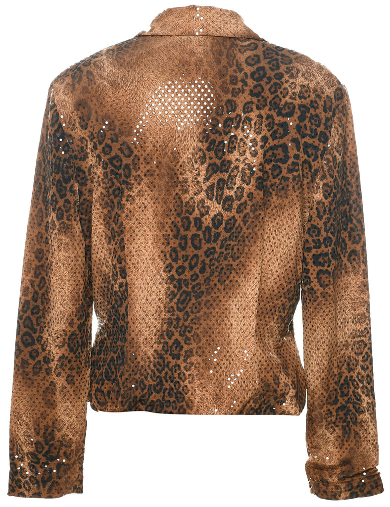 Animal Print Evening Jacket - L