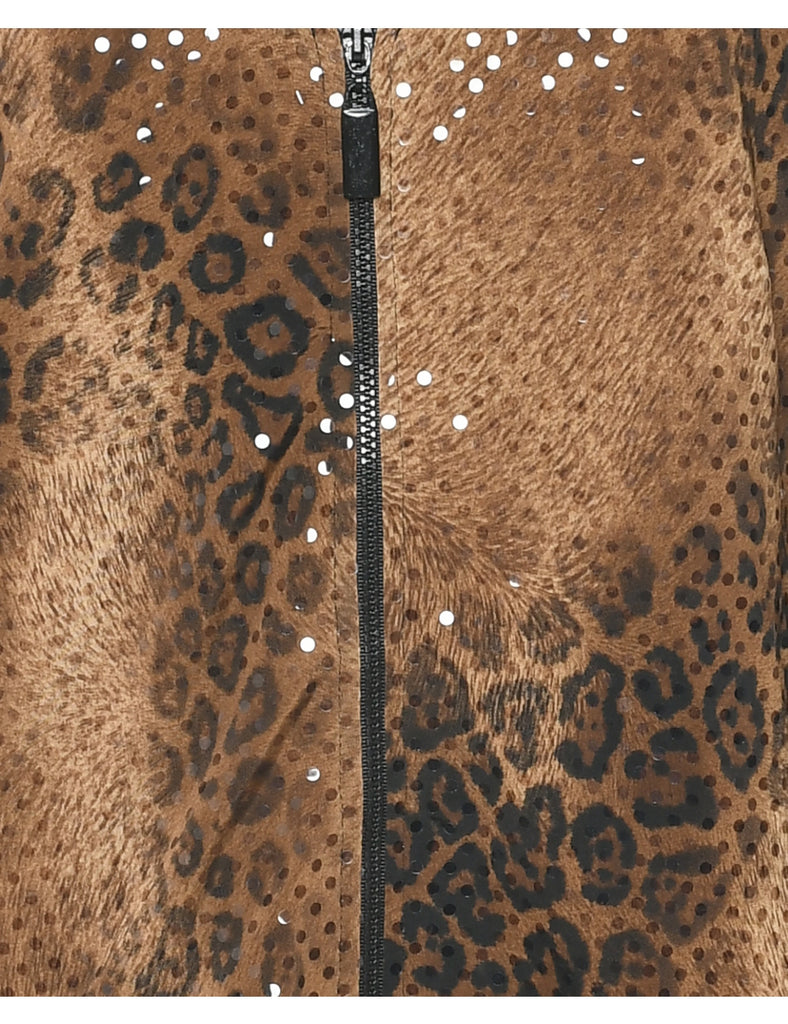 Animal Print Evening Jacket - L