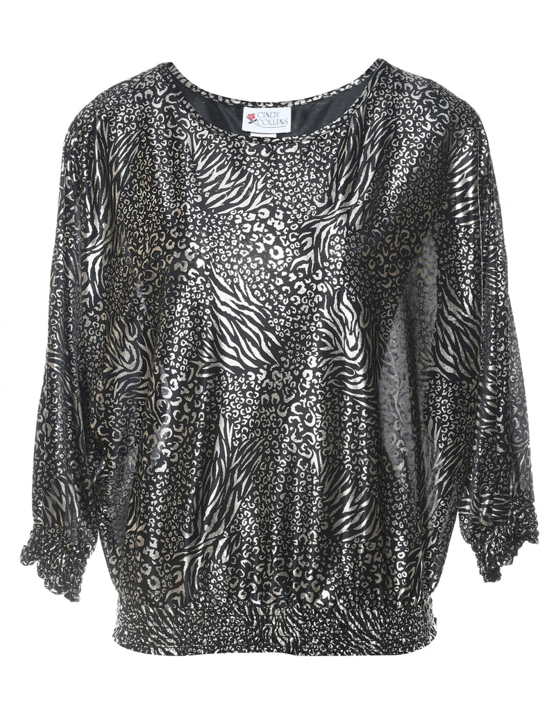 Animal Print Evening Top - S