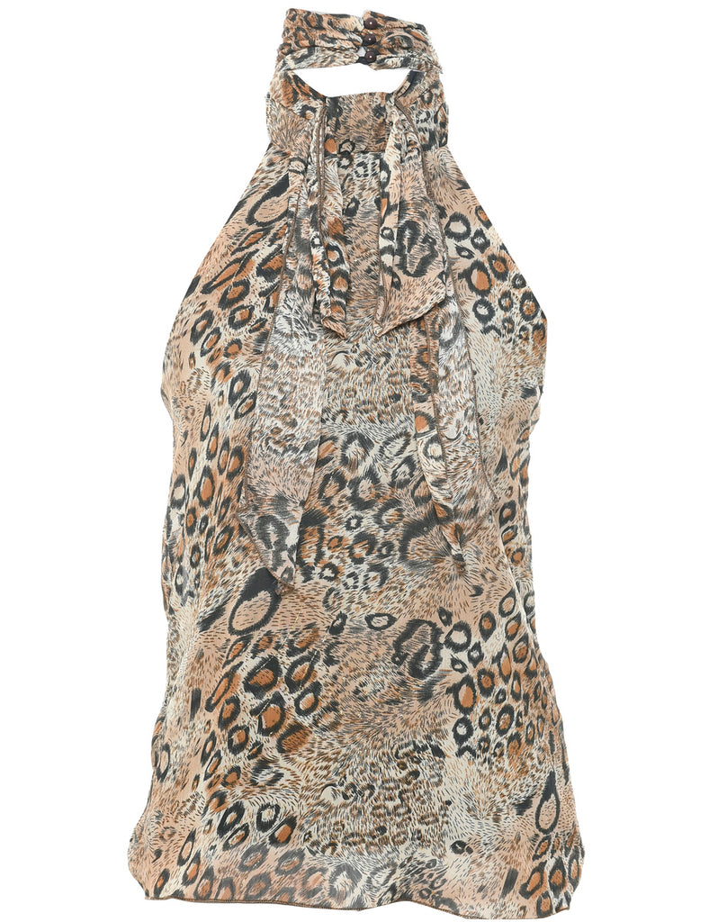 Animal Print Evening Top - S