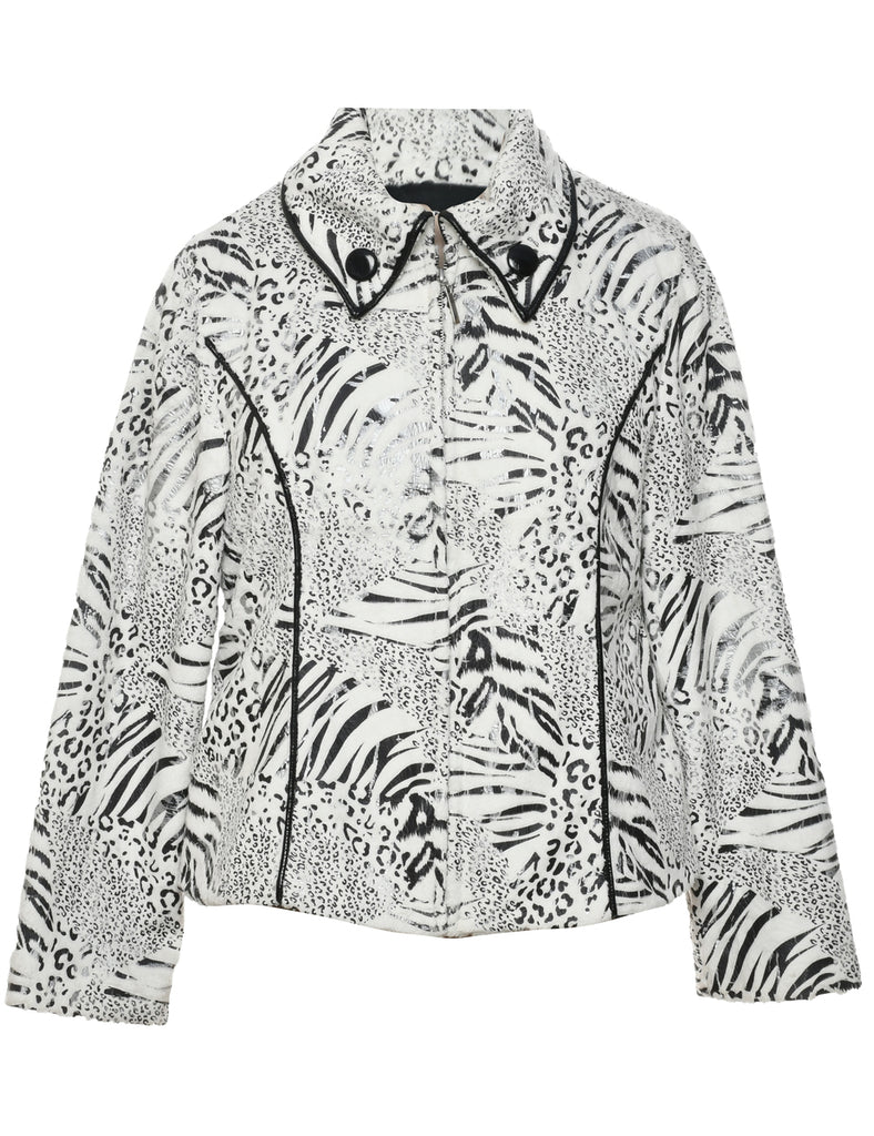 Animal Print Jacket - M