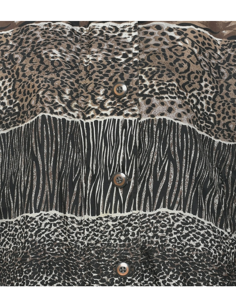 Animal Print Jacket - L