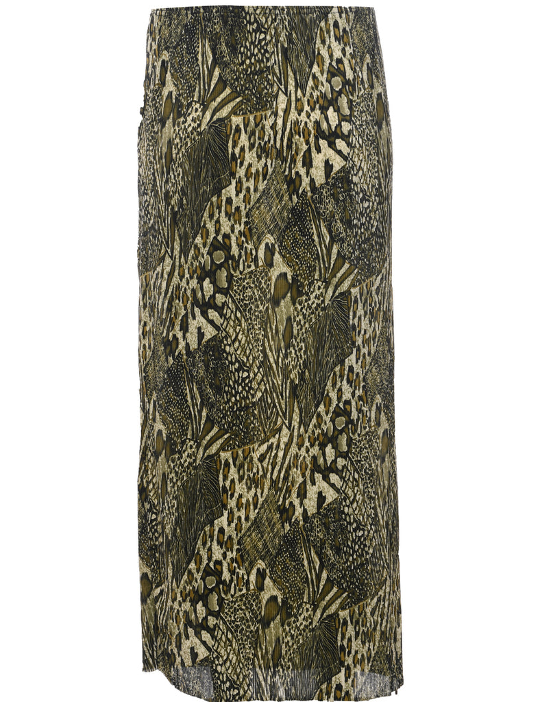 Animal Print Maxi Skirt - XS