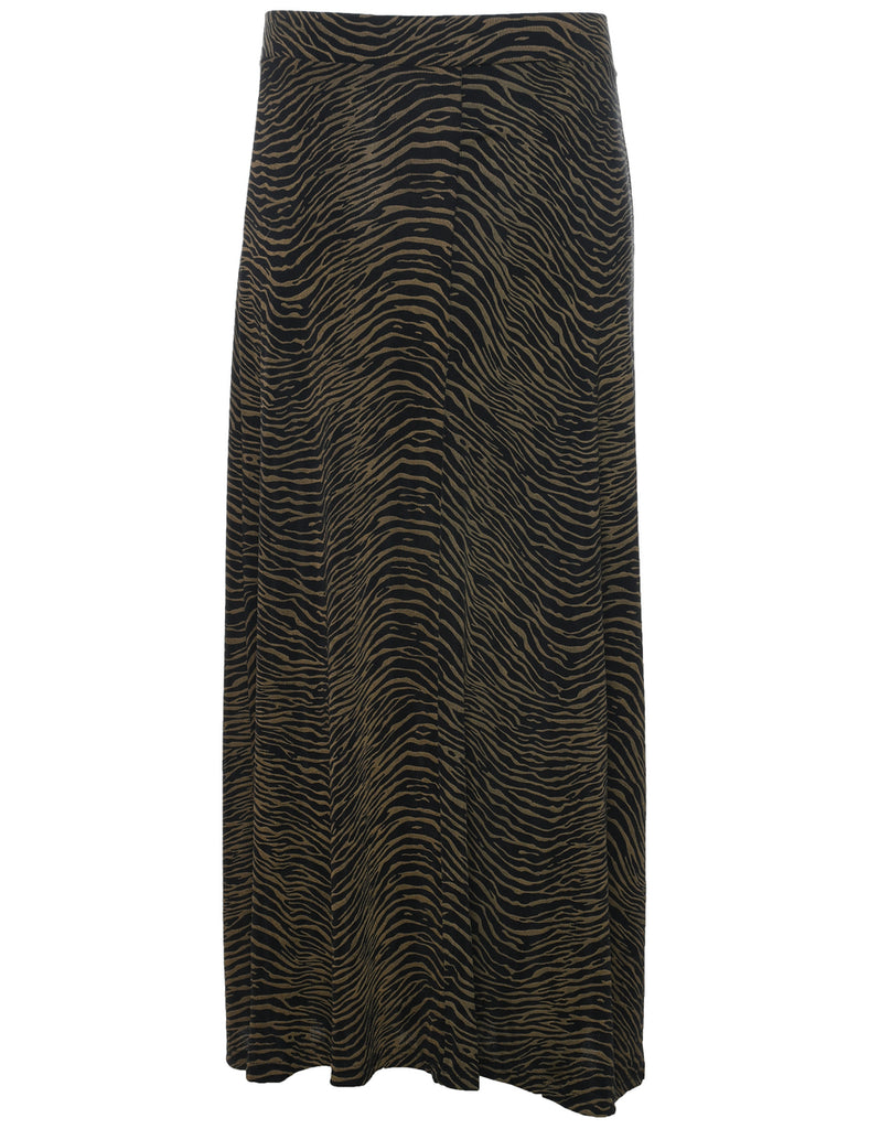 Animal Print Maxi Skirt - S