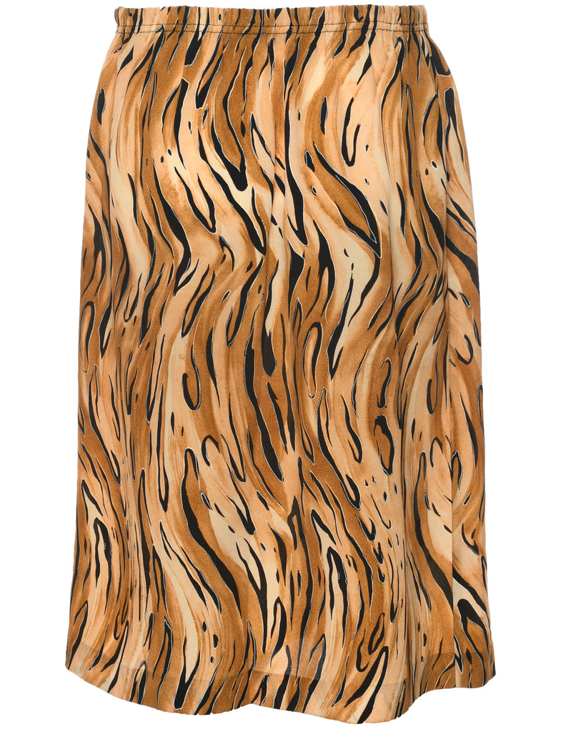 Animal Print Pencil Skirt - M
