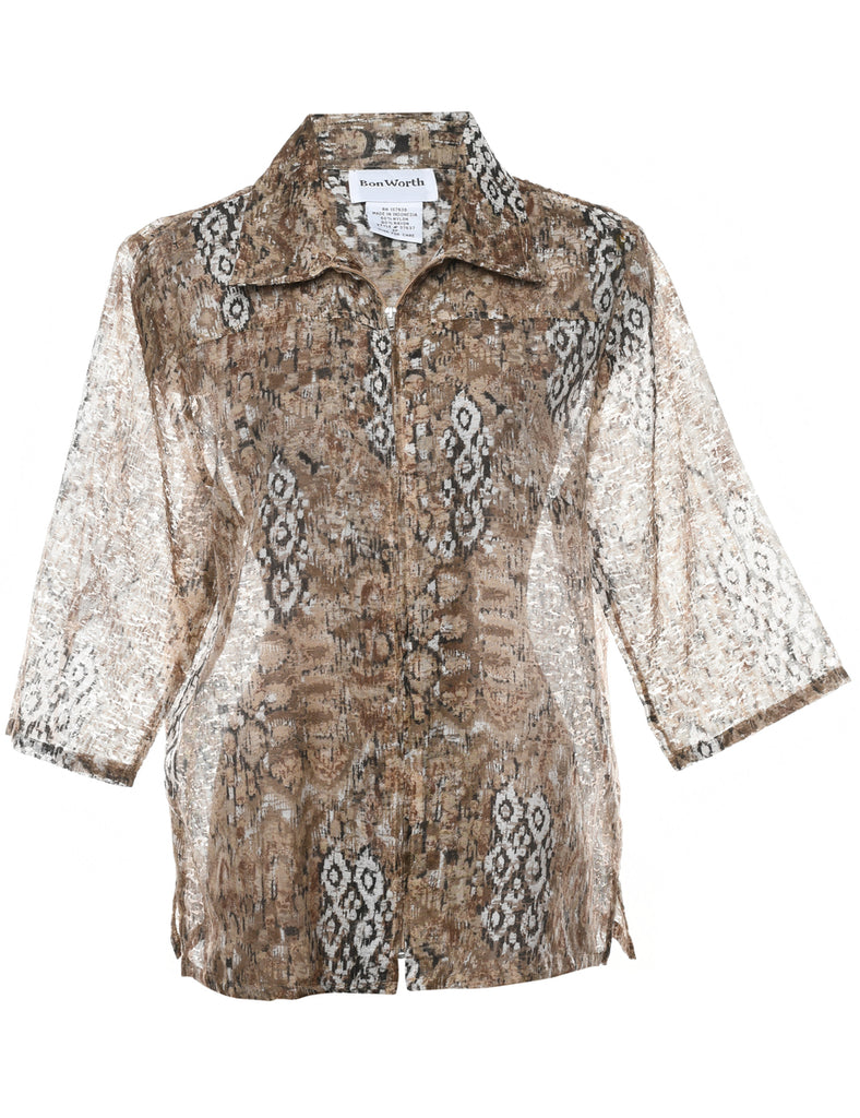 Animal Print Shirt - S