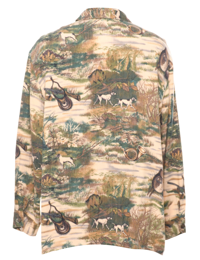 Animal Print Shirt - L