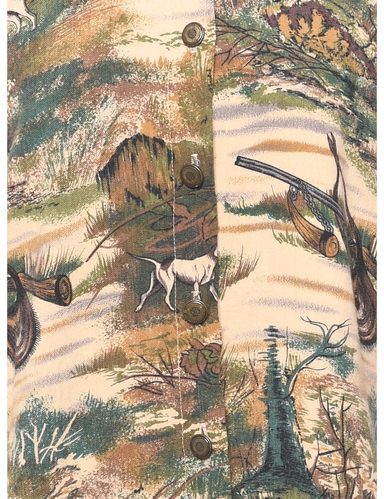 Animal Print Shirt - L